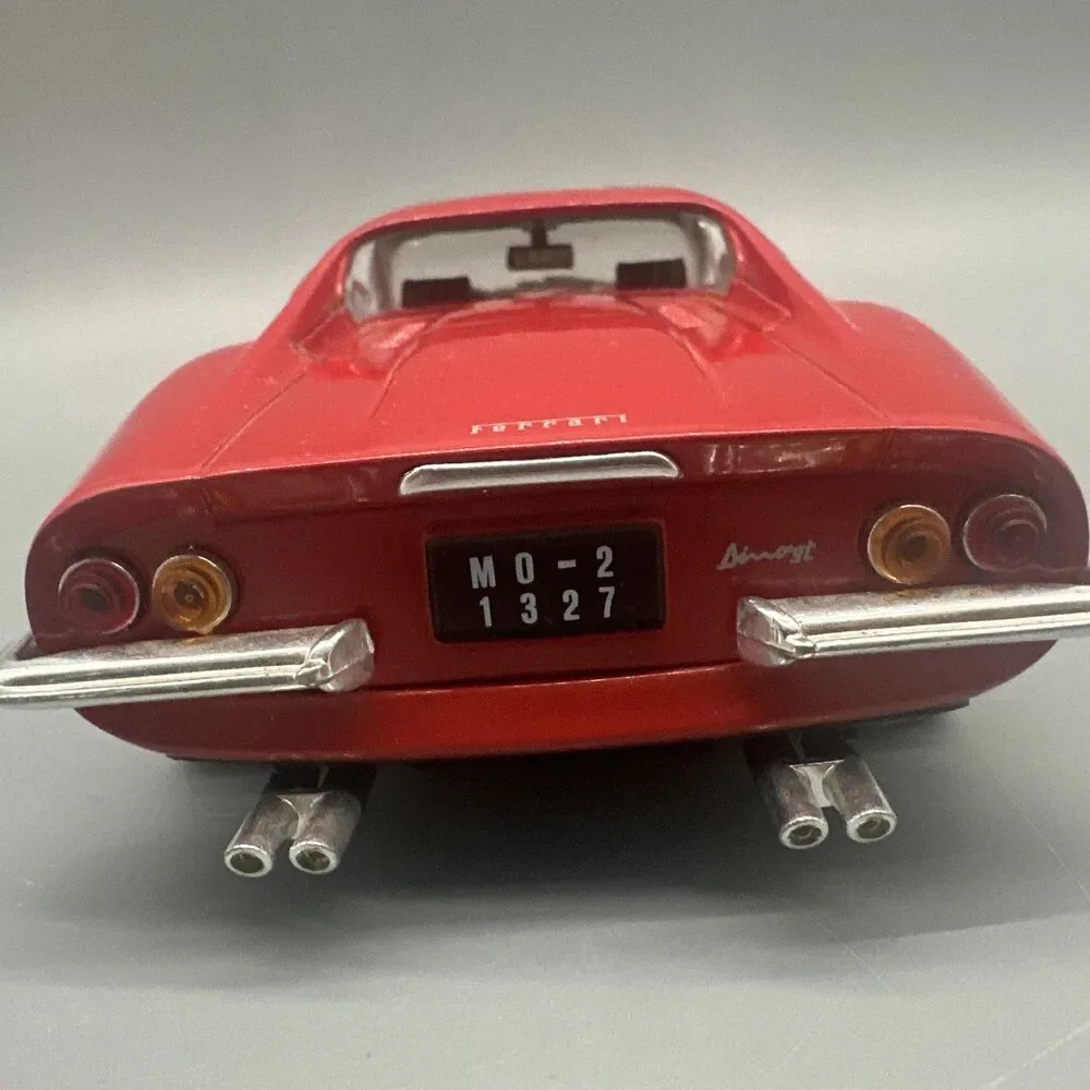 Vintage Anson 1/18 Red Dino 246 GT Ferrari Diecast Metal Model Car